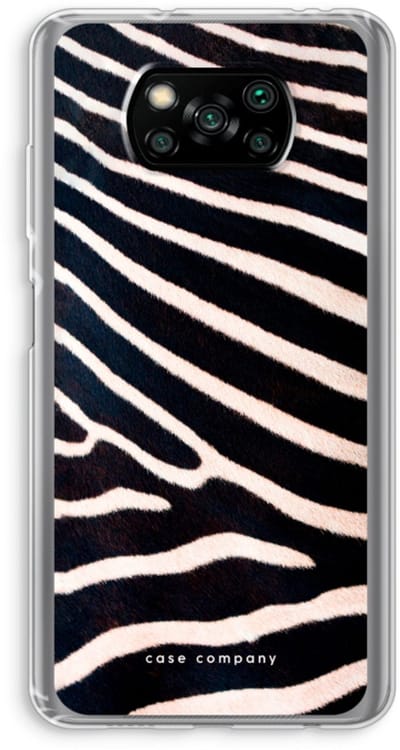 Case Company® - Hoesje geschikt voor Poco X3 Pro hoesje - Zebra - Soft Cover Telefoonhoesje - Bescherming aan alle Kanten en Schermrand