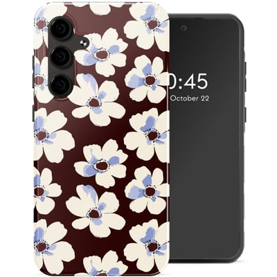 Selencia Hoesje - Geschikt voor Samsung Galaxy S24 FE - Backcover - Choco Flower Pop