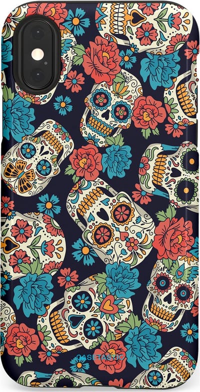 Casetastic Hoesje Geschikt voor Apple iPhone X/Xs - Stijlvolle Beschermende Duo-layer Case - Catacombe carnaval