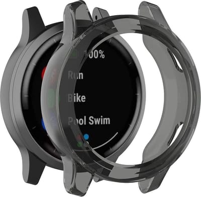 Strap-it TPU case - zwart bescherm hoesje geschikt voor Garmin Vivoactive 4 - zwarte beschermhoes voor Garmin Vivoactive 4 45mm
