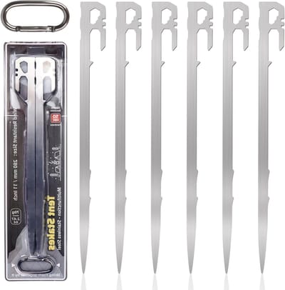 Robuuste RVS Tentstaken van 28 cm - Stevige Haringen voor Tuin, Kamperen en Vissen