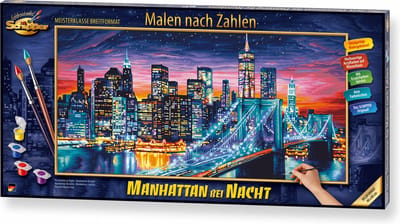 Malen nach Zahlen - Manhattan bei Nacht