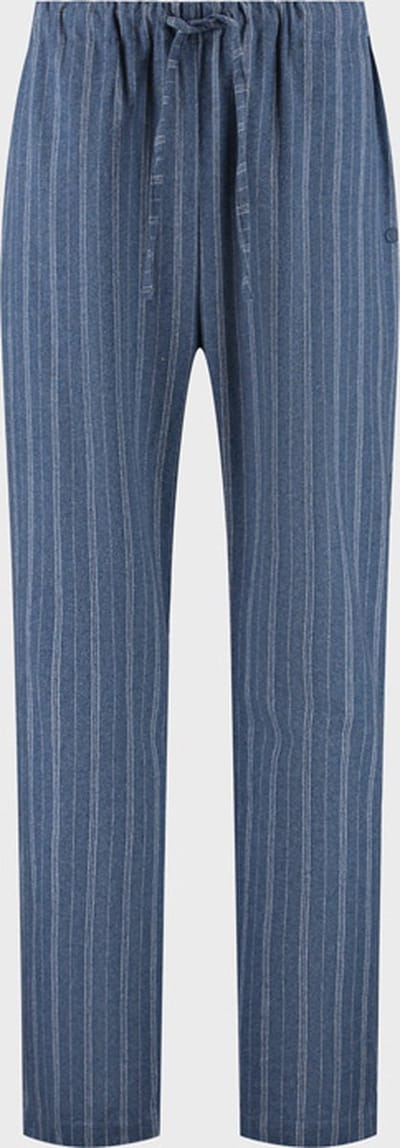 Yumeko pyjamabroek heren flanel denim blauw/wit stripe l