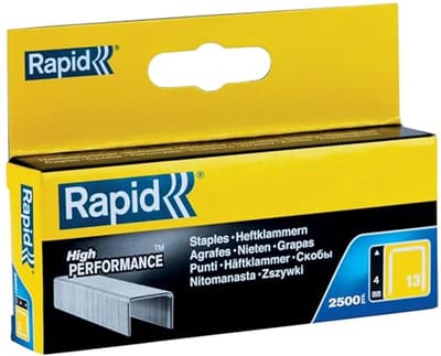 Werktacker Nietjes, Type 13, 4mm, 2500 Stuks, Dunne Draad Nietjes voor Hout en Canvas