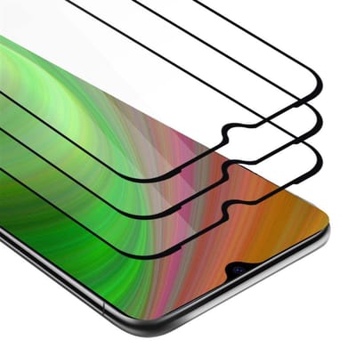 Cadorabo 3x Screenprotector geschikt voor Xiaomi Mi CC9 Volledig scherm pantserfolie Beschermfolie in TRANSPARANT met ZWART - Getemperd (Tempered) Display beschermend glas in 9H hardheid met 3D Touch