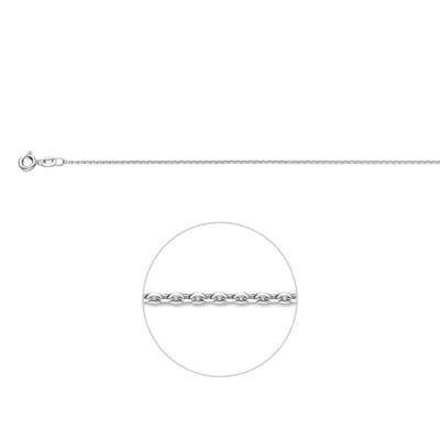 925 Sterling Zilveren Anker Ketting 1,1 mm – Gediamanteerd – Tiener / Dames – Fijne Schakelketting 41-45 cm