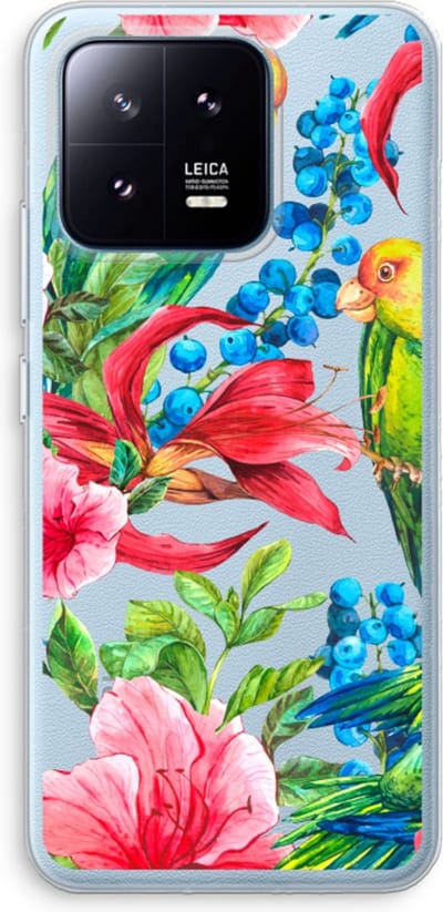 Case Company® - Hoesje geschikt voor Xiaomi 13 Pro hoesje - Papegaaien - Soft Cover Telefoonhoesje - Bescherming aan alle Kanten en Schermrand
