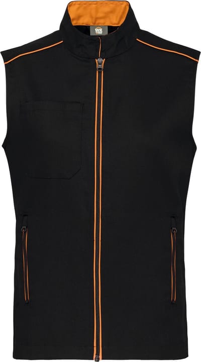 WK. Designed To Work Gilet Day To Day WK6148 - Black / Orange - 4XL