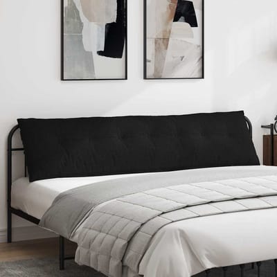 vidaXL - Rugkussen - Zwart - 200 - x - 19 - x - 50 - cm - Stof