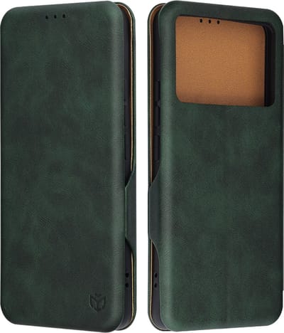 Techsuit Safe+ Book Wallet Case hoesje voor Xiaomi Poco F6 Pro - Donkergroen