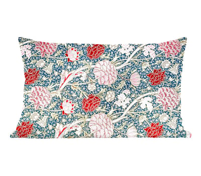 Sierkussens - Kussentjes Woonkamer - 50x30 cm - Bloemen - Rood - Kerst - Roze