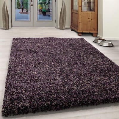 Flycarpets Lorium Vloerkleed - 120x170 cm - Paars/Grijs - Hoogpolig