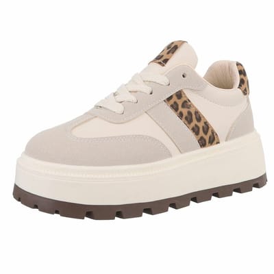 ZoeZo Design - sneakers - beige - panter - maat 38 - zoolhoogte 4/5 cm - nieuwe collectie