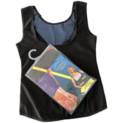 Heren Sauna Vest Sneldrogend Licht Comfortabel Compressie Zweten Training Afslankend Sauna Vest L black