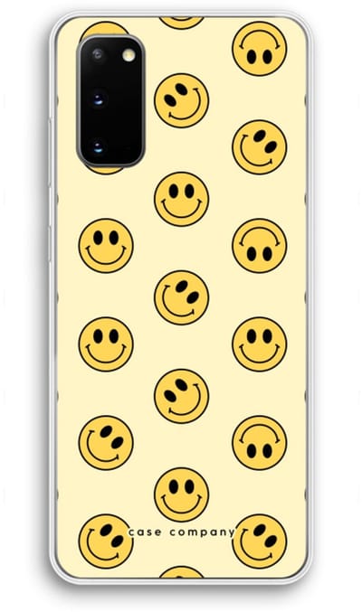 Case Company® - Hoesje geschikt voor Samsung Galaxy S20 hoesje - Smiley N°2 - Soft Cover Telefoonhoesje - Bescherming aan alle Kanten en Schermrand