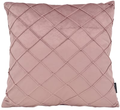 NOVÉE Sierkussen velvet cross oudroze | 45x45 cm | velvet/polyester