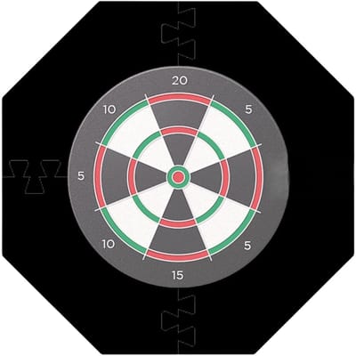 Dartbord Muurbeschermer - Achthoekige Surroundring - Dartspel Bescherming - Groot Oppervlak EVA - 71x104cm - Zwart