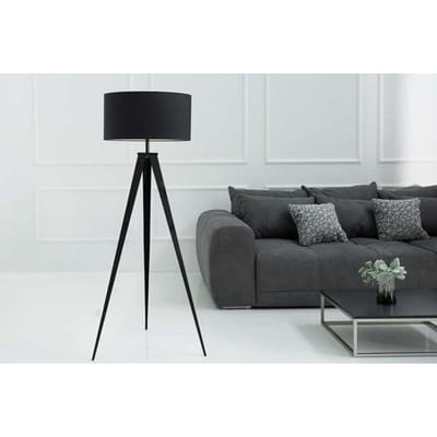 Driepoot vloerlamp zwart 142 cm