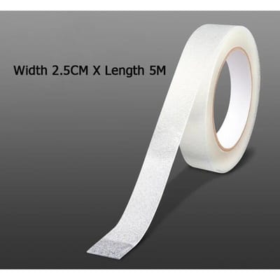 5M Transparante Anti Slip Tape Waterdicht Antislip Tractie Grip Tape Voor Tubs Boten Trappen Helder Zacht Comfortabel voor Blote Voeten 2.5cm width