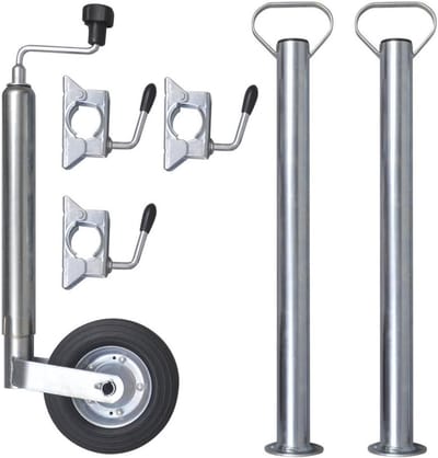 Steunwiel 48 mm met 2 steunen en 3 klemhouders - maximaal 150 kg draagkracht