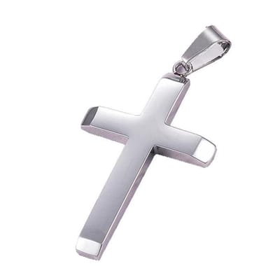 Fako Bijoux® - Ketting - Kruis - Stainless Steel - 27x47mm