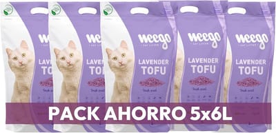 Kattenbakvulling Tofu - Geurabsorberende Korrels - Frisse Kattenbak - 99% Stofvrij - 6 Liter - Lavendel