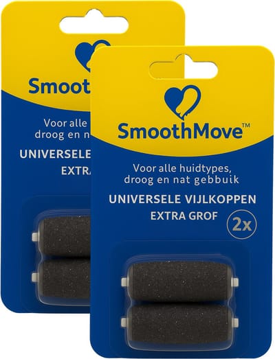 SmoothMove Extra grof Navullingen Elektrische Voetvijl – Rollers compatibel met Scholl Velvet Smooth – 2x2 stuks