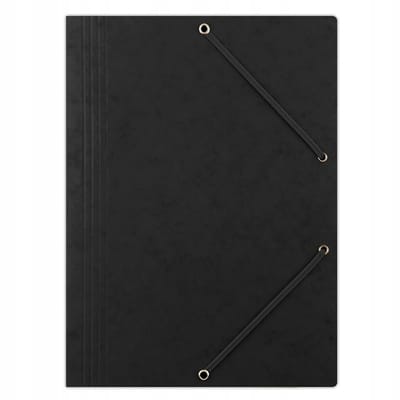 Zwarte A4 Kaart met Elastiek - Prespan Papier - 1 Stuk