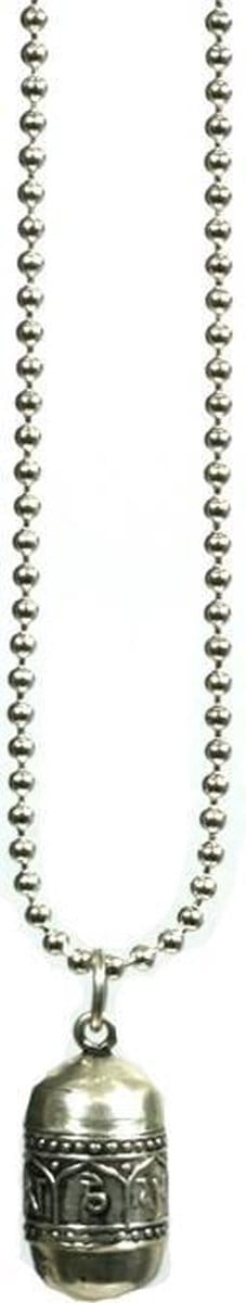 Heaven Eleven Men - heren - Ketting - ballchain - RVS - zilver 925 - prayer box - rond - gebedsdoos - 50cm
