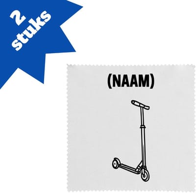 Akyol - step met eigen naam brillendoekjes - Sport - skaters - skaten - 17,8 bij 17,8 cm - 2 stuks