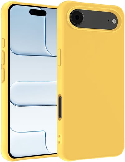 Hoesje - Geschikt voor Apple iPhone Air - Sterk & Shockproof - Siliconen Case - Hoes Cover - Telefoonhoes - Geel