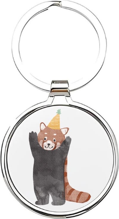 Akyol - Rode panda Sleutelhanger - panda - Dierenliefhebbers - rode pandabeer - Chinese panda - Bamboebeer - rode beer - beer - teddybeer - dierentuindier - dier - dieren sleutelhanger - Reuzenpanda - 4 x 7,5 CM