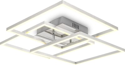 B.K.Licht - LED Frame Plafondlamp - draaibaar - kantoor lamp - plafonniére voor binnen - chroom - 3.000 K - 4.000 Lm - 40W