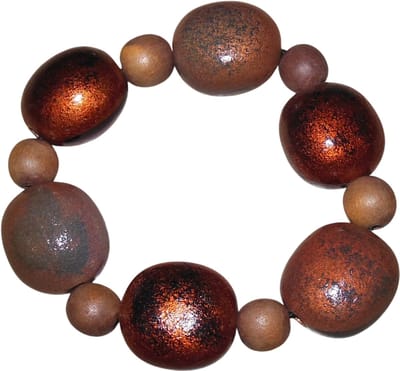 Armband kralen groot+klein bruine tinten - Herfst - Herfstkleuren