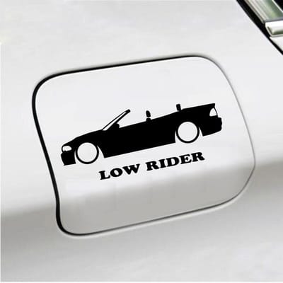 Bumpersticker - Low Rider - 7 X 18 - Zwart