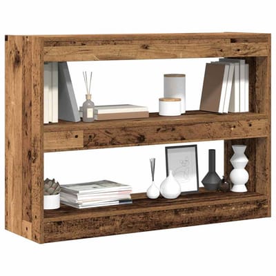 vidaXL - Boekenkast - 2-laags - 100 - x - 30 - x - 72 - cm - Bewerkt - hout - Oud - hout