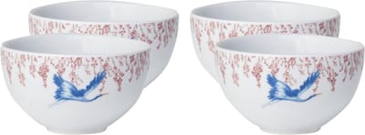 4 x Kom klein 10 cm Cherry Blossom & Lucky Cranes