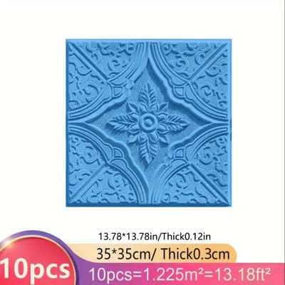 10/20st DIY 3D Wandtegel Sticker Schuim Zelfklevende Waterdichte en Vochtbestendige Plafondstickers Geschikt voor Keuken Woonkamer Badkamer Gang 10pcs