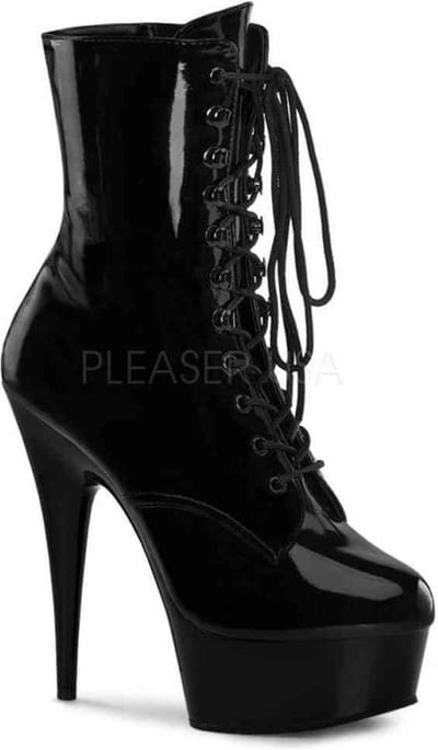 Pleaser - DELIGHT-1020 Plateau Laarzen - US 6 - 36 Shoes - Zwart