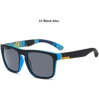 Lunettes de soleil polarisées classiques Homme Femme Vintage Conduite Lunettes de soleil Luxe Designer Lunettes de mode Miroir 15 Black blue black