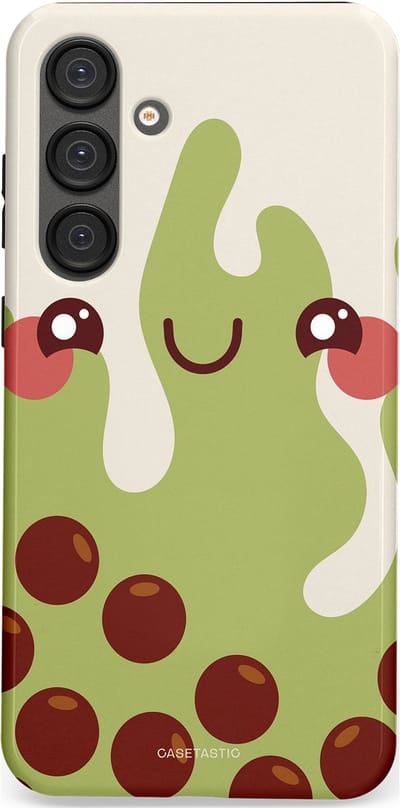 Casetastic Hoesje Geschikt voor Samsung S25 Plus - Stijlvolle Beschermende Duo-layer Case - Smeltende pistache bolletjes
