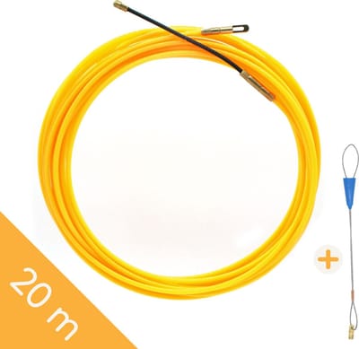 Homium Professionele trekveer - 20 meter - kabelbevestiger - 4 mm nylon - kabeltrekker