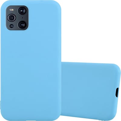 Cadorabo Hoesje geschikt voor Oppo FIND X3 PRO in CANDY BLAUW - Beschermhoes gemaakt van flexibel TPU silicone Case Cover