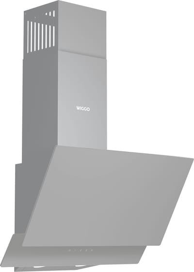 Wiggo WE-D532G(G) – Schuine Afzuigkap 50 cm – Grijs Dubbel Glas – LED Verlichting – Touch Control – 5 jaar garantie
