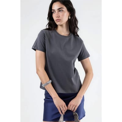 Effen Crew Neck Katoenen T-Shirt