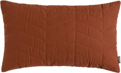 Wide Zig Zag Henna Bruin Kussen | 30 X 50 | Sierkussen Voor Woonkamer Of Slaapkamer