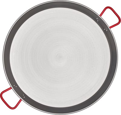 Paellapan Valenciana - Gepolijste pan - Grote maaltijden bereiden - Voor 22 personen - 65 cm - Zilver