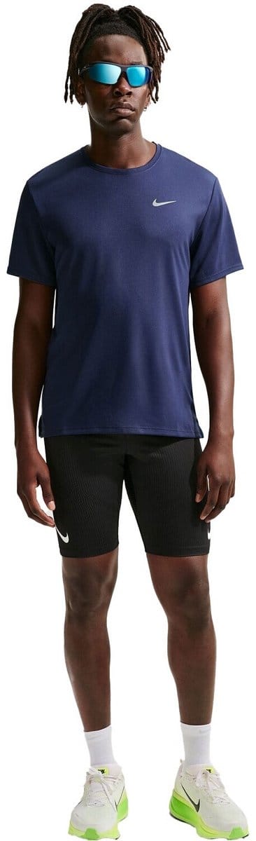 Nike Miler Dri-fit Heren Hardloop T-shirt Dv9315-410 - Kleur Blauw-multicolour - Maat XL