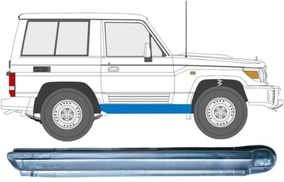 Volledige dorpel voor Toyota Land Cruiser J70 1984- / Rechts