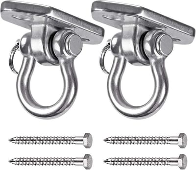 Ophangkit Hangmatstoel Swing - Plafondmontage Zware Duty - 180° Schommelhanger - Haak Speeltuin Hangstoel - Boom Gym Touw Schommelset - Beugel Bokszak Hardware - 453 kg Draagvermogen